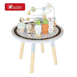 First Play Montessori Baby Toys Wooden Activity Table Toy for Toddlers 1 Year Old W12D612